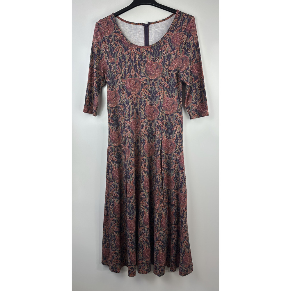 Soft Surroundings Alcott Dress Floral Maxi Slit Large Boho Western Jersey Soft - Picture 16 of 16